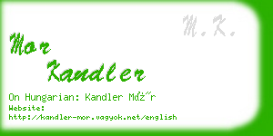 mor kandler business card